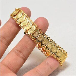 Gold Tone Coin Bracelet
